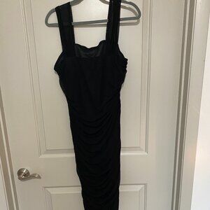 Black - Rouched Wedding Guest Dress